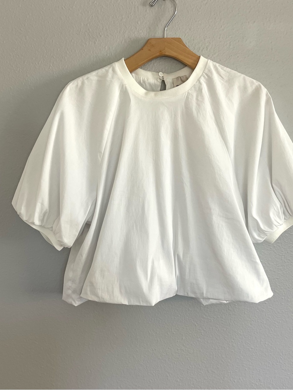 MAEVE Classic White Puff Sleeve Top - Women Anthropologie
